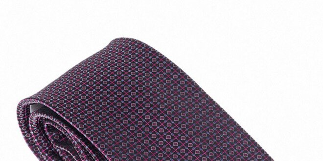 Luxusná fialovomodrá kravata Castellet Barcelona