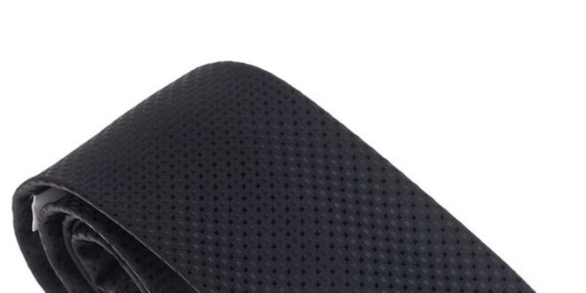 Luxusná čierna kravata Castellet Barcelona