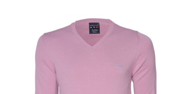Pánsky ružový sveter s logom Giorgio di Mare