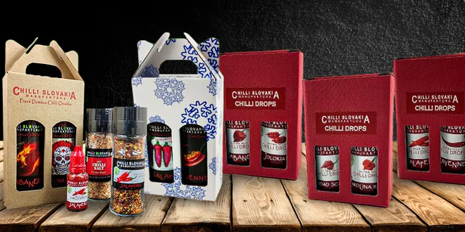 100% prírodné chilli omáčky aj darčekové sety