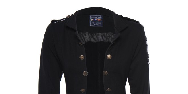 Dámsky čierny vojenský kabátik Giorgio di Mare