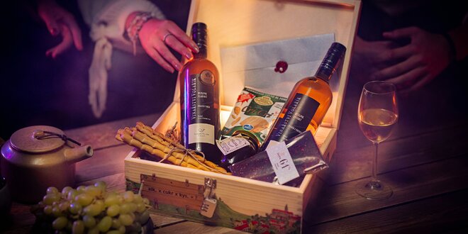 Darčekový box s vínnym pokladom