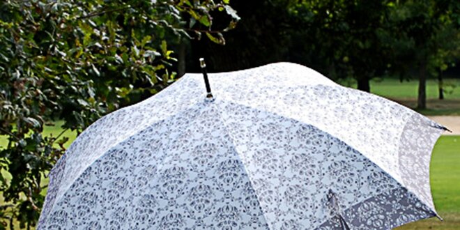 Dámsky šedý dáždnik s vintage vzorom Alvarez Romanelli