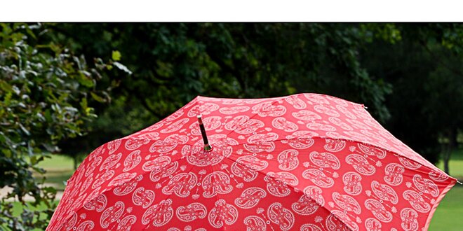 Dámsky korálový dáždnik Alvarez Romanelli s bielou vzorkou