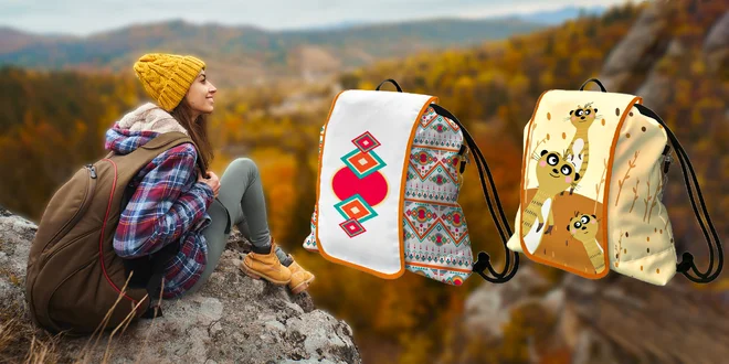 Praktický vak s hravými motívmi do každého počasia
