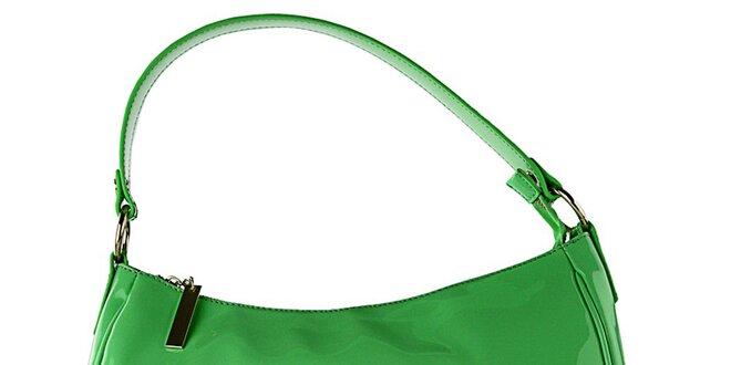 Dámska zelená lakovaná kabelka Versace Jeans