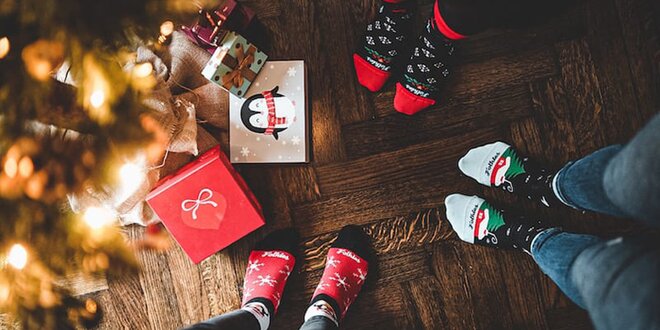 Veselé vianočné ponožky z ekologického vlákna