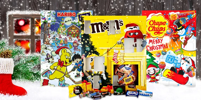 Adventný kalendár: Chupa Chups, Haribo či M&M's
