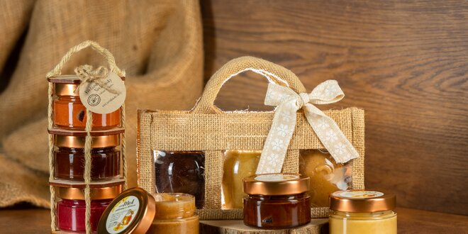 100% Prírodné medy zo slovenského včelárstva v darčekových baleniach