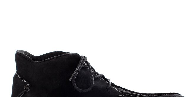 Pánske čierne semišové členkové topánky Levis