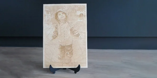 Personalizovaná gravírovaná fotografia na preglejke