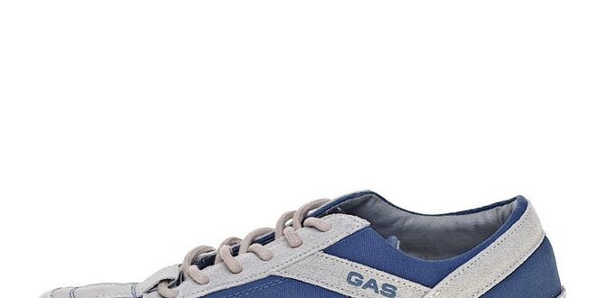 Pánske modré tenisky so semišovými detailmi GAS
