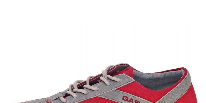 Pánske červené tenisky so semišovými detailmi GAS