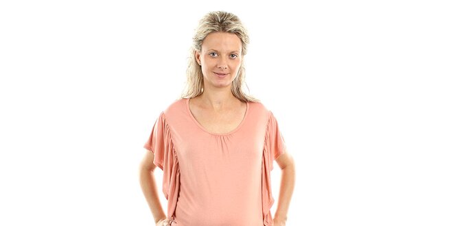 Dámske lososovo ružové tehotenské šaty Next Maternity