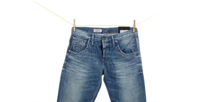 Pánske modré džínsy s šisováním Pepe Jeans
