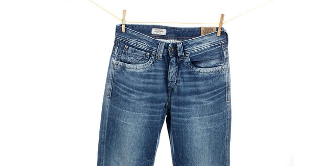 Pánske modré rovno strihané džínsy Pepe Jeans