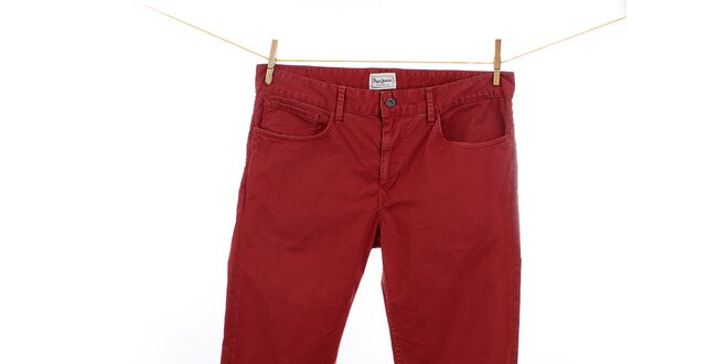 Pánske červené džínsy Pepe Jeans