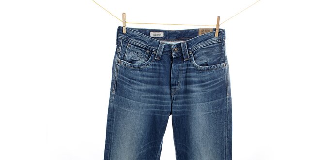 Pánske rovno strihané modré džínsy Pepe Jeans