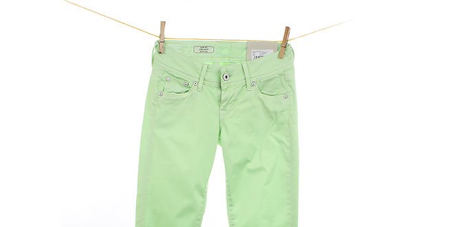 Dámske mätovo zelené slim fit džínsy Pepe Jeans
