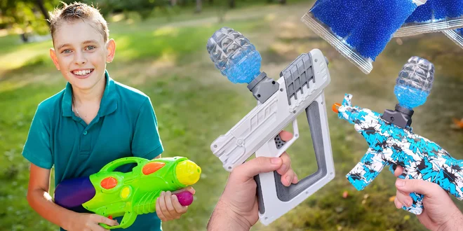 Pištole na vodné gélové guľôčky: rôzne modely