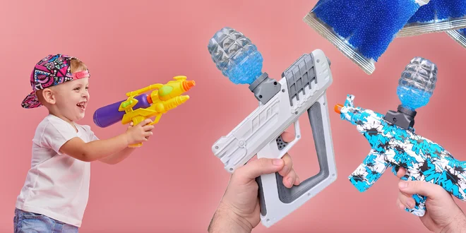 Pištole na vodné gélové guľôčky: rôzne modely