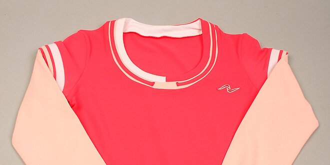 Dievčenské ružové tričko s dlhým rukávom Naffta