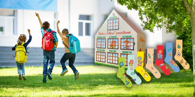 7 ks Detských ponožiek na každý deň v ponožkovej škole