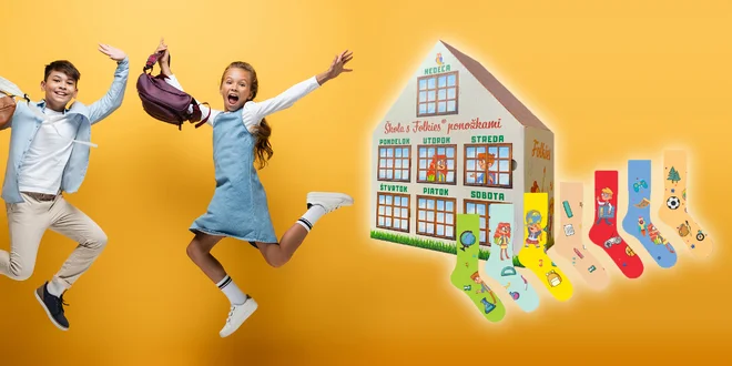 7 ks Detských ponožiek na každý deň v ponožkovej škole