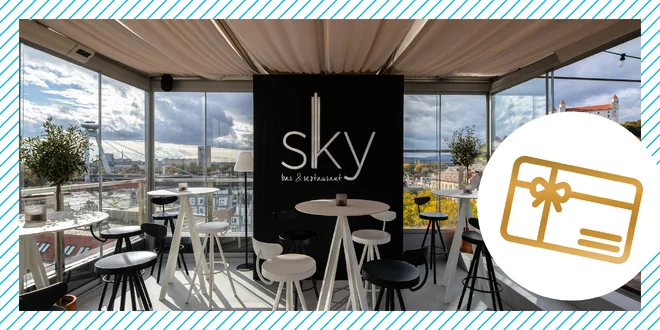 Welcome drinky zdarma a peňažný poukaz v SKY bar & restaurant