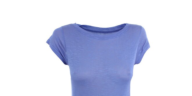 Dámske fialové tričko s malou potlačou Loap