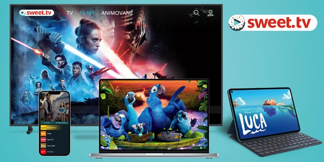 3 alebo 12-mesačné predplatné internetovej televízie Sweet.tv