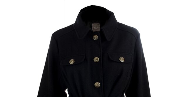 Dámsky krátky čierny kabátik Ikebana