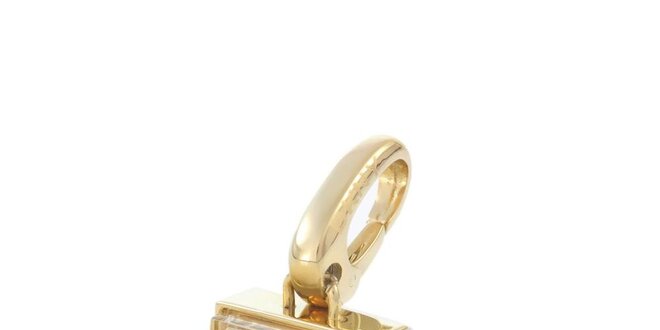 Dámsky zlatý oceľový prívesok so zirkónmi DKNY