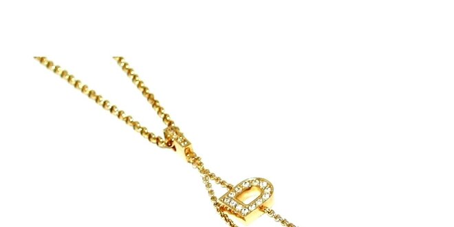 Dámsky oceľový náhrdelník s písmenkami DKNY