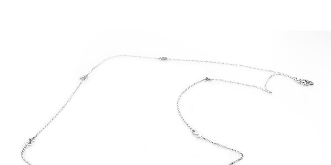 Dámsky strieborný oceľový náhrdelník s písmenkami DKNY