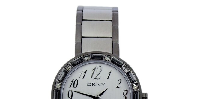 Dámske náramkové hodinky s kryštáľmi DKNY