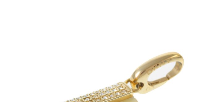 Dámsky oceľový prívesok s perleťou DKNY