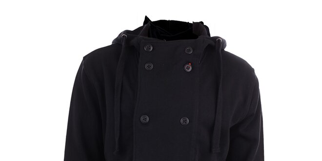 Pánska čierna kabátová mikina s kapucňou Timeout
