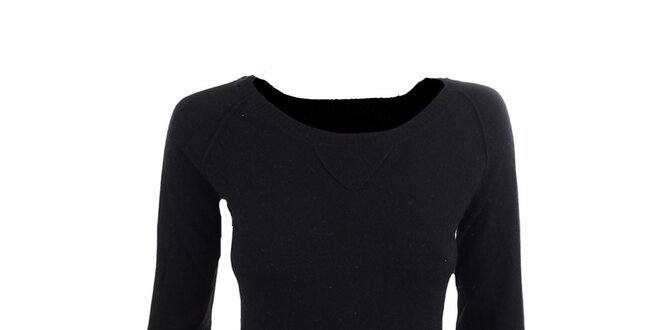 Dámsky čierny sveter s vreckami Timeout
