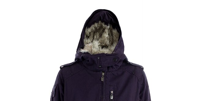 Dámska fialová bunda s kapucňou Timeout
