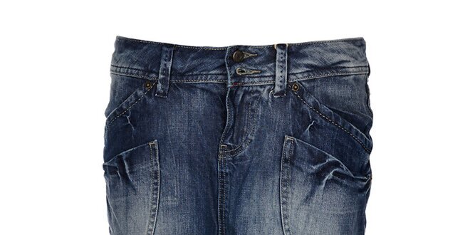 Dámska tmavo modrá džínsová sukňa Timeout s dvojitými vreckami