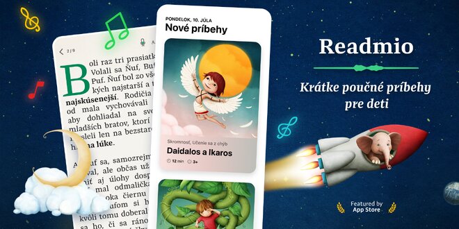 Readmio: predplatné aplikácie s príbehmi pre deti