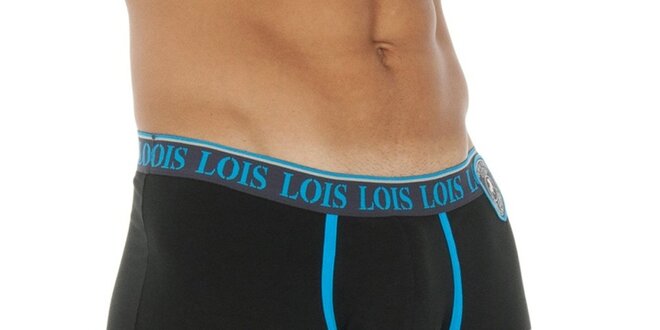 Pánske čierno-modré boxerky so znakom Lois