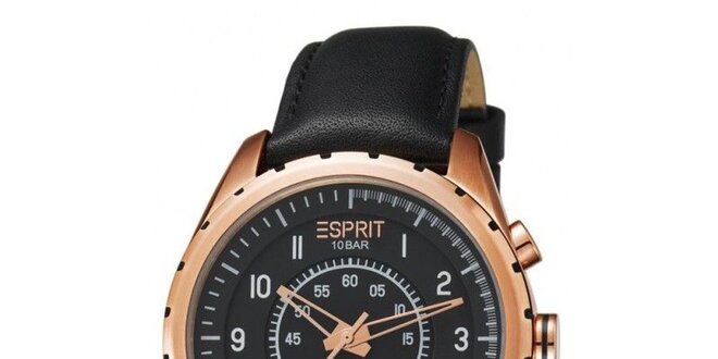 Pánske pozlátené analogové hodinky Esprit