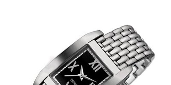 Dámske oceľové hodinky s čiernym displejom Esprit