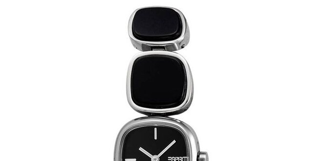 Dámske čierne minimalistické hodinky Esprit