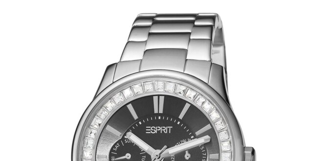 Dámske strieborné tónované analogové hodinky Esprit
