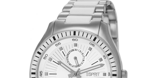 Dámske strieborné hodinky s minutovým ciferníkom Esprit