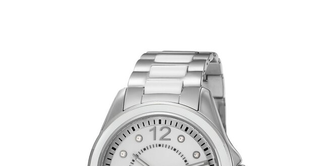 Dámske strieborno-biele náramkové hodinky Esprit