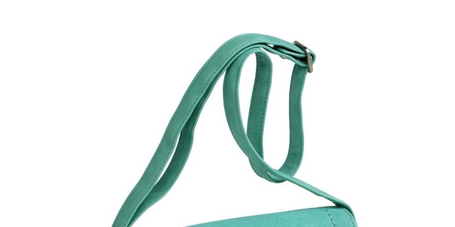 Dámska zelená kabelka cez rameno s visačkou Fuchsia